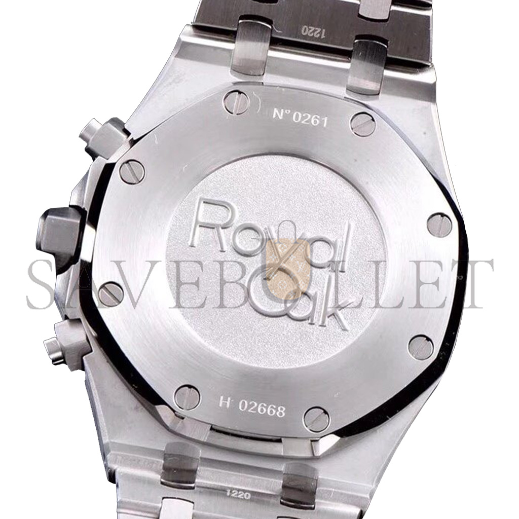 audemars P*g*et royal oak automatic chronograph movement stainless steel strap watch 26331